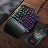 One Handed Gaming Keyboard And Mouse Combo V500 RGB Gaming