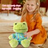 Furvana 9Inch Green Frog Plush, Soft Frog Stuffed Animal Plush