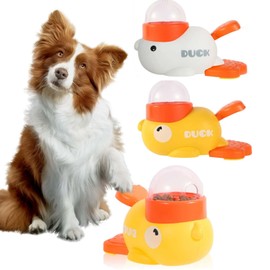 NESSICURE Interactive Dog Treat Dispenser Toy for Dogs and Cats, Duck Shaped Puzzle Feeder for Pets, Slow Eating Bowl for IQ Training, Fun Food Dispensing Toy for Small Animals