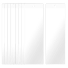 Clear Bookmark Sleeves Penta Angel 10Pcs Plastic Blank Photobooth Frames Vinyl Book Markers Cover Holder with Hole for Students Reading Wedding Valentine’s Gift Party Favor Decoration (10)