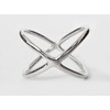 Sovats Women's X Cross Ring, Sterling Silver, No Gemstone