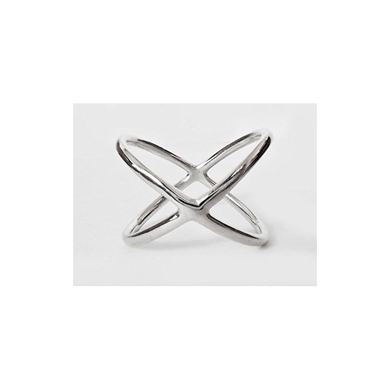 Sovats Women's X Cross Ring, Sterling Silver, No Gemstone