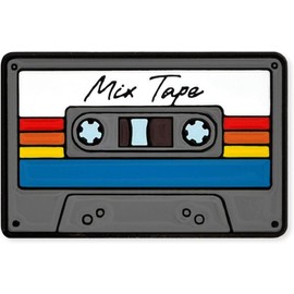 PinMart's Mix Tape Cassette Enamel Pin – Vintage 80s Music Lapel Accessory for Backpacks, Bags, Jackets, Lanyards – Cute Decorative Enamel Pins for Collectors, Gifts & Retro Fans