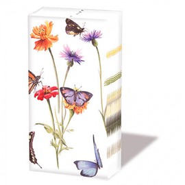 Ambiente Paper Handkerchiefs Butterfly Garden – Pack of 10 Colourful 21 x 21 cm for Summer Decoration Decoupage