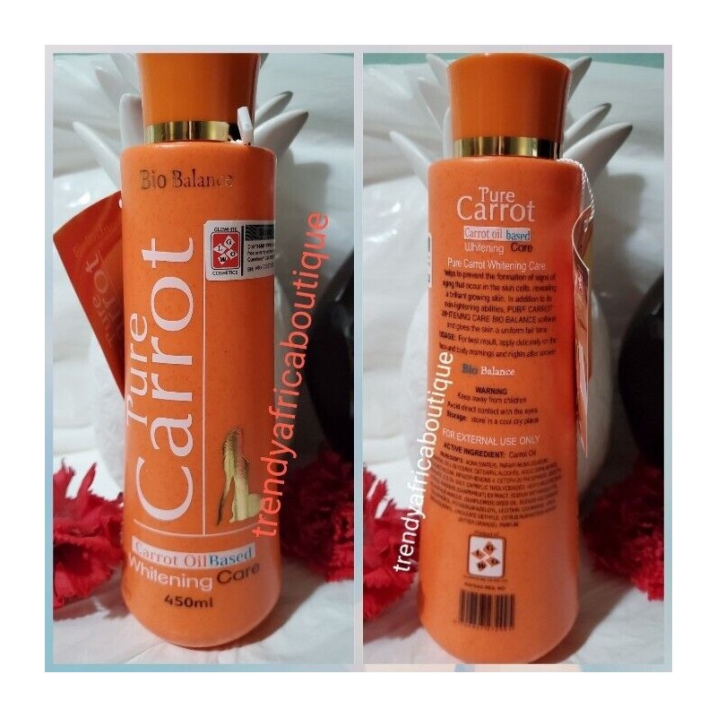 Pure carrot Bio Balance body lotion & Face Cream. Based