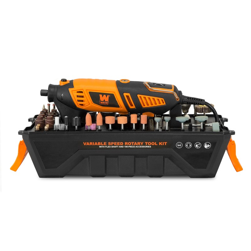 WEN 23190 1.3-Amp Variable Speed Steady-Grip Rotary Tool with 190-Piece