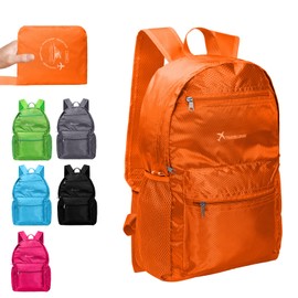 Lightweight Foldable Backpack Small Waterproof Hiking Backpack Durable Packable Backpack for Women Men Outdoor Hiking Cycling Travel Hiking Camping, orange, L