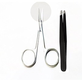 Tweezers professional Eyebrow Scissor Sharp Stainless Steel Brow Make-up kit UK