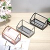 Hipiwe Glass Business Card Holder Stand, Metal Frame Name Card