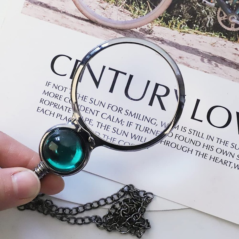 Huge DE 10X Magnifiers Necklace Magnifying Glass Magnification Lens Ladies