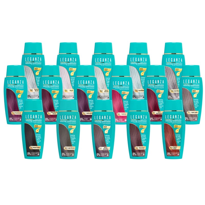 Leganza Hair Coloring Conditioner Natural Balm Color Black Tulip Nº