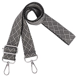 Iridsmole 3.8cm Wide Shoulder Strap for Bag, Universal Replacement Bag Straps Black Grey, Adjustable Handbag Straps for Men, Women Crossbody Messenger Strap for Bags