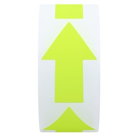 Hybsk Arrow Stickers Bright Eye-Catching Versatile Arrow Signs for Office Marking Plans Total 500 Labels Per Roll (Fluorescence Yellow)