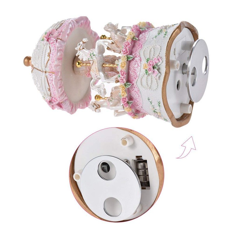 Music Box Birthday Gift Color LED Light Merry Go Round