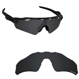 Alphax Stealth Black Optimized Polarized Engraved Replacement Lenses for Oakley Radar EV Path OO9208