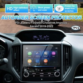 Autorder Custom Fit for Screen Protector 2019-2024 Subaru Forester/Crosstrek/Impreza/Ascent Accessories 8-Inch Tempered Glass 9H Navigation Display Touchscreen Protective Film
