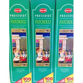 Hem Precious Patchouli Incense Sticks  -100g  X 3 Packs - US Seller