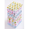 kosugizen Face Towels, Printed Flowers, 13.4 x 31.5 inches (34