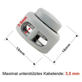 RJ-Sport Pack of 12 Cord Locks Spring Cord Locks Plastic Double Holes Cord Ends Fastener Toggle Stopper Slider