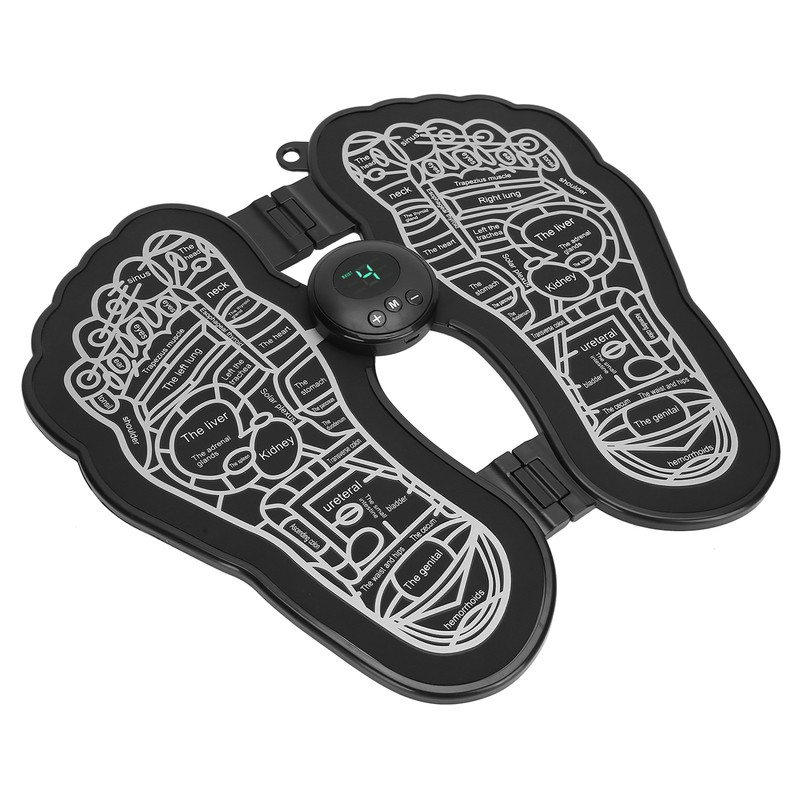 Rechargeable EMS Foot Massage Pad Foldable Adjustable Foot Massager Stimulator