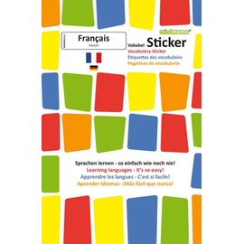 mindmemo Vokabel Sticker - Grundwortschatz Französisch / Deutsch - 280 Vokabel Aufkleber für Kinder und Erwachsene Französisch lernen leicht gemacht ... Lernen ganz einfach - 3D Lernhilfe