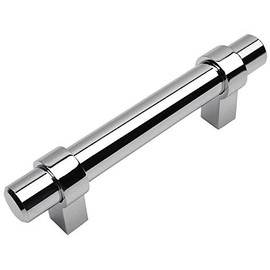 Cosmas 161-3.5CH Polished Chrome Contemporary Bar Cabinet Handle Pull - 3-1/2" Inch (89mm) Hole Centers - 3.5 Inch