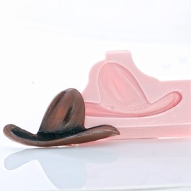 Cowboy Hat Silicone Mold Make Your Own Western Chocolate, Fondant, Candy, Mints, Resin, Clay. Mold creates hat the perfect size for candy, cupcake toppers, jewelry and more.