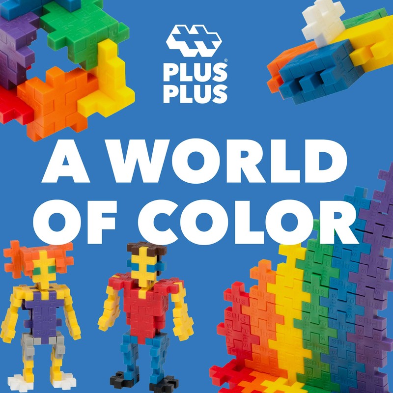 Plus Plus 70 Piece Interlocking Building Blocks for Kids, Open