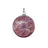 Hanging Glass Friendship Ball 10cm diameter , Pink