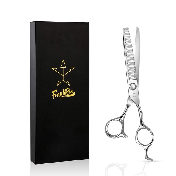 Fengliren High-end Professional Hair Thinning Scissors Hair Cutting Teeth Shears Barber Hairdressing Texturizing Scissors Extremely Very Sharp 6.5 Inch Stainless Steel Alloy For Men Women Salon & Home