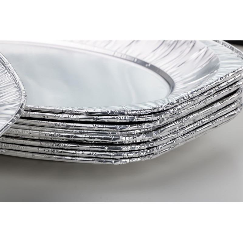 Extiff 10 x Oval Aluminium Trays 32.5 x 22.7 cm