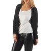 501 Women's Long Blazer (A-15) - black Plain, size: m