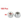 sourcing map M2 Zinc Plated Self-Locking Nylon Insert Hex Lock