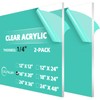 CALPALMY CALPALMY (2 Pack) 1/4" Thick Clear Acrylic Sheets -
