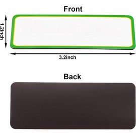 WADY 54pcs Magnetic Dry Erase Labels,Erasable Magnetic Stickers by Mositear,Reusable Colorful Name Tags for Whiteboard, Fridge & Locker (3.2x1.2 Inch) (Colorful)