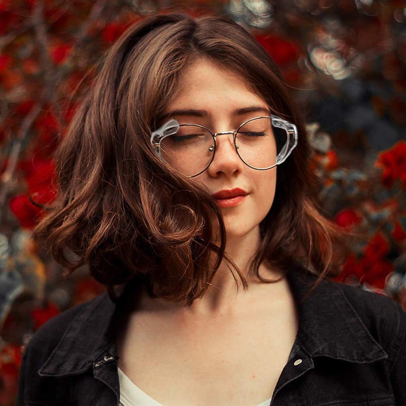 SHTCUS 2 Pairs Glasses Side Shields,Slip on Side Shields, Fits