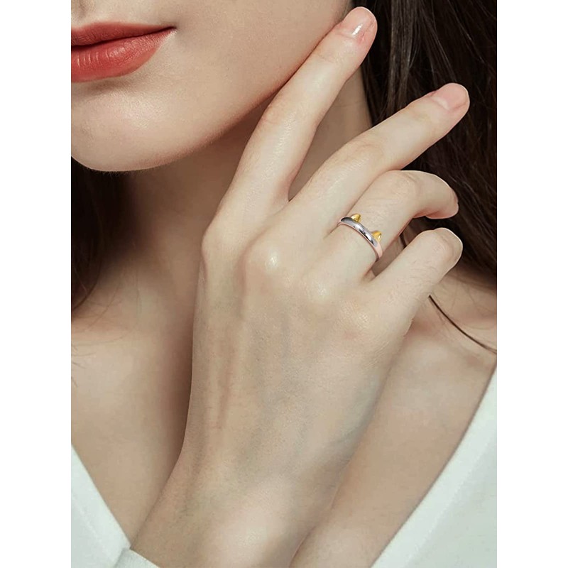 ChicSilver 925 Silver Ring, Women's Popular, Paw Ring, Cute, Cat,