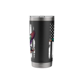 Duck Hunting | Hunter Theme, Waterfowl Hunting American Flag Stainless Steel Insulated Tumbler