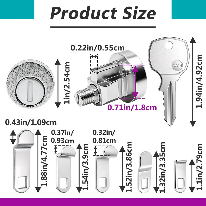 3 Set Mailbox Locks Compatible with L-1172C/C9100 Mailbox Lock |