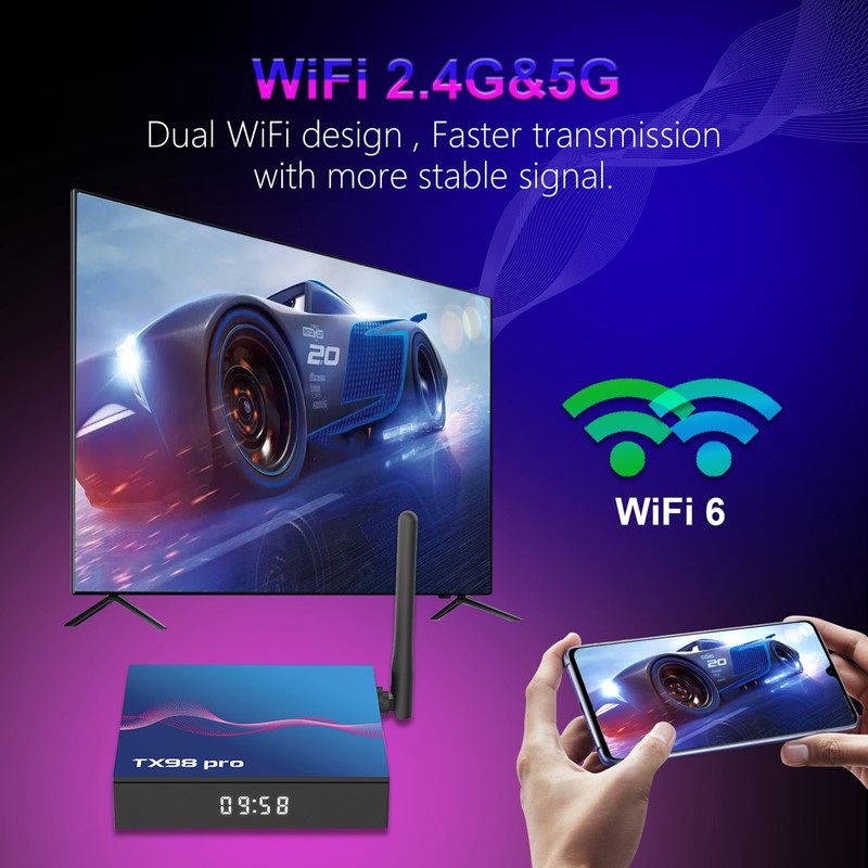 TX98 pro Android 12.0 Smart TV Box Allwinner H618 Quad-core