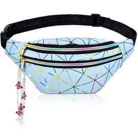 Belt Bag Children's Bum Bag Girls Bum Bag Festival Bag Bum Bag Bum Bag Black Women Festival Men Bum Bag Fashion Waist Bag Women Waterproof Holographic Teenagers (Colourful), blue, cute