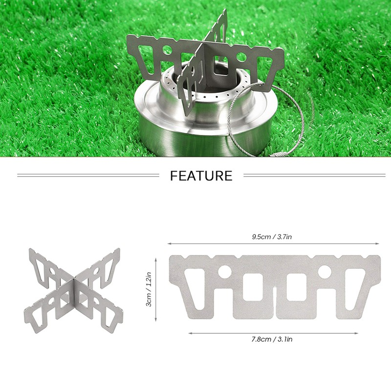 ZKSMNB Alcohol Stove Cross Stand Stainless Steel Pot Stand 3.7x1.2