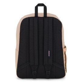 JanSport SuperBreak Plus Backpack with Padded 15-inch Laptop Sleeve and Integrated Bottle Pocket - Spacious and Durable Daypack for Work and Travel - Travertine