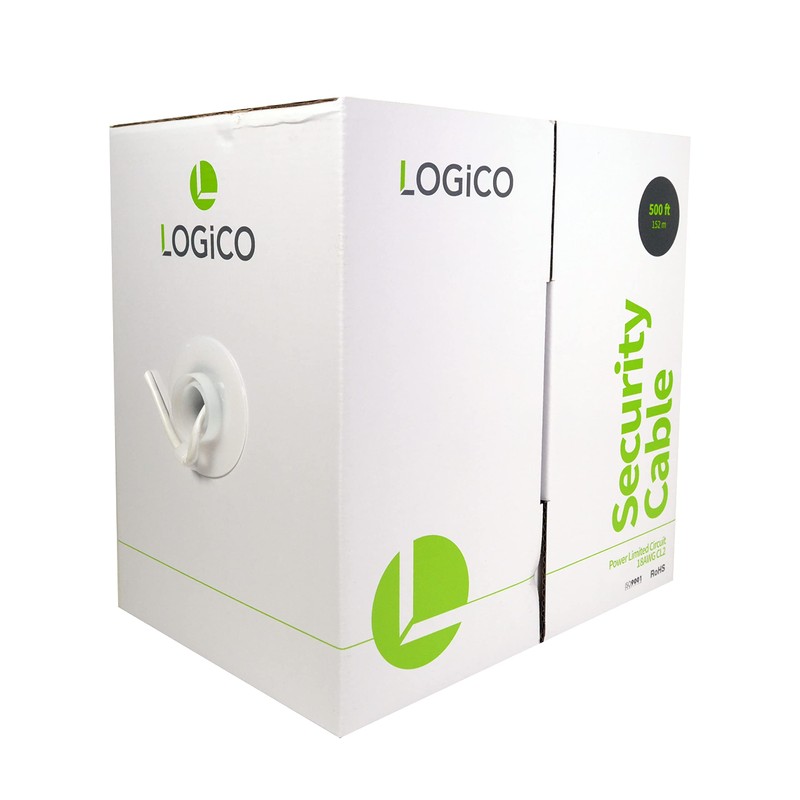 LOGICO Security Wire Burglar Alarm 18/6 500FT Stranded Shielded Control