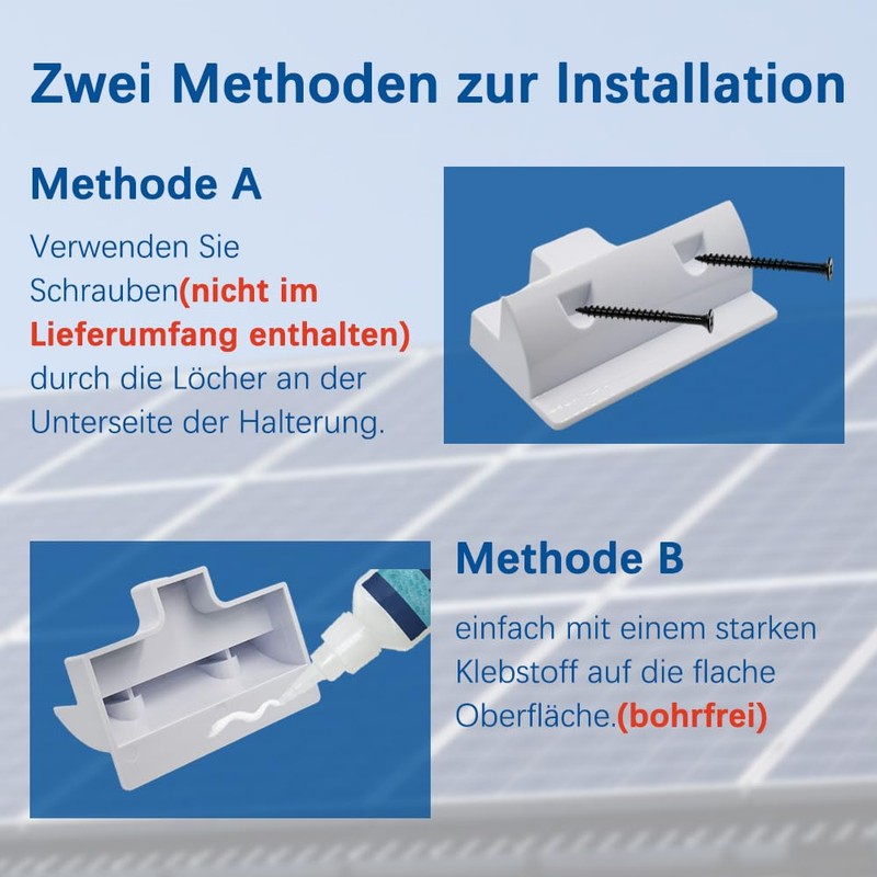 Slocable Solar Panel Brackets, Pack of 4 ABS Solar Panel