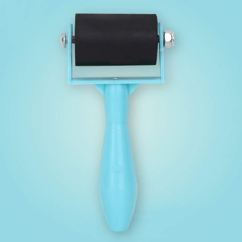 Rubber Roller, 1.4in Width Plastic Handle Printmaking Brayer for Anti