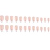 YoYoee 24-Piece Short Almond Press on Nails - Nude Marble