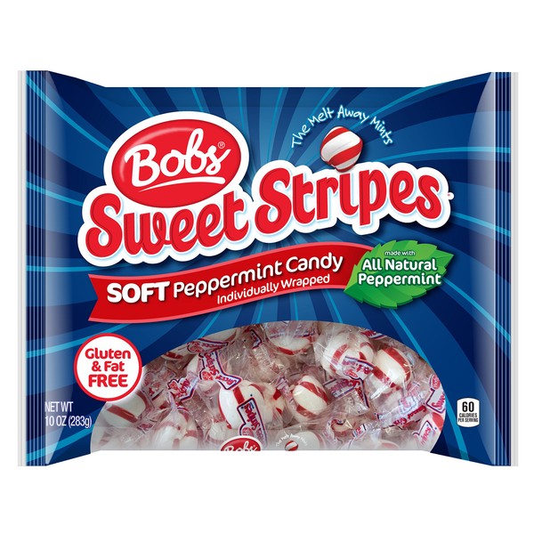 Bob's Red & White Sweet Stripes Peppermint Soft Mint Candy,