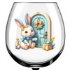 x12 Cute Rabbit Easter Bunny Glass Vinyl Decal Stickers Colour
