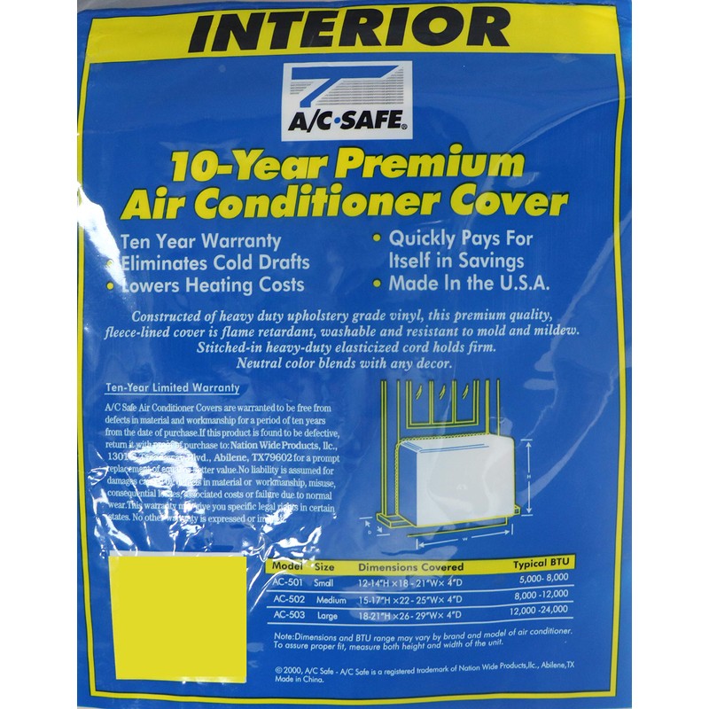 AIR CONDITIONING WINDOW UNIT MEDIUM INTERIOR COVER